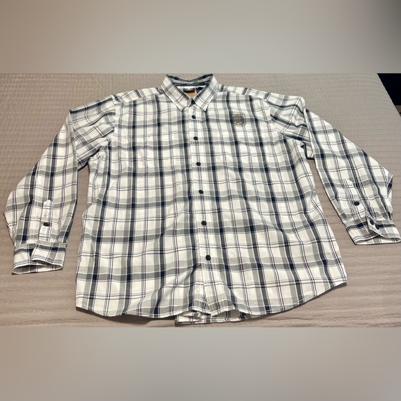 Harley Davidson Men’s Skull Shield Long Sleeve Button Down Shirt - Picture 3 of 9